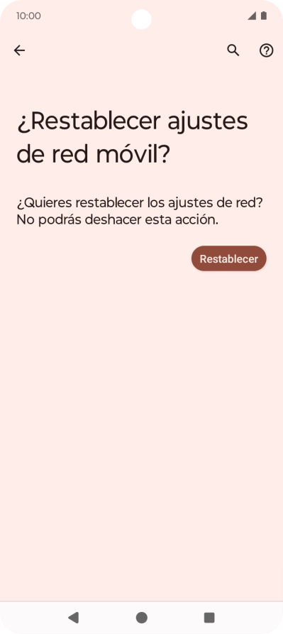 Pulsa Restablecer. Pulsa Restablecer.