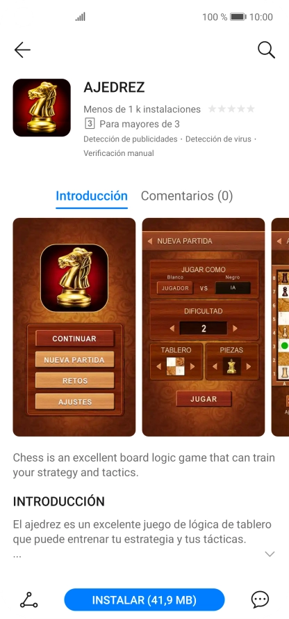 Pulsa INSTALAR y sigue las indicaciones de la pantalla para instalar la app. Pulsa INSTALAR y sigue las indicaciones de la pantalla para instalar la app.