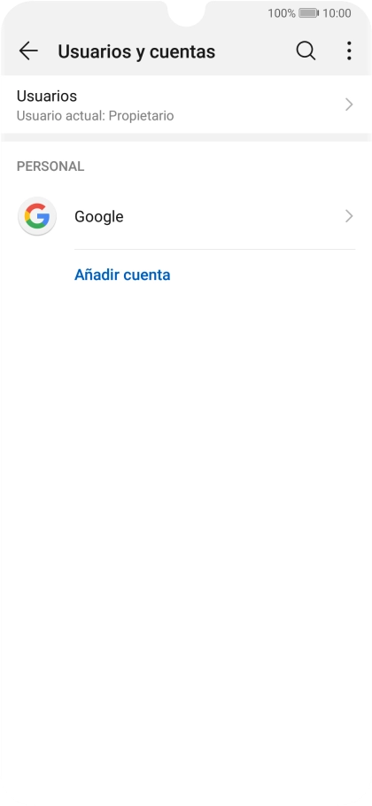 Pulsa Añadir cuenta.
