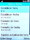 Selecciona Ajustes actualización hora.