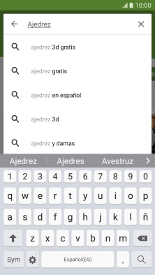 Introduce el nombre del tema o de la app y pulsa el icono de búsqueda.
