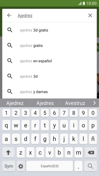 Introduce el nombre del tema o de la app y pulsa el icono de búsqueda.