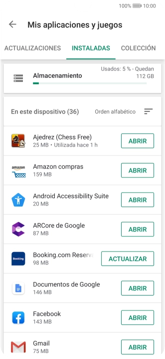 Pulsa la app deseada.