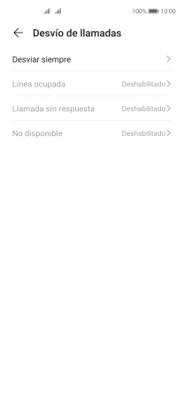 Pulsa el tipo de desvío deseado. Pulsa el tipo de desvío deseado.
