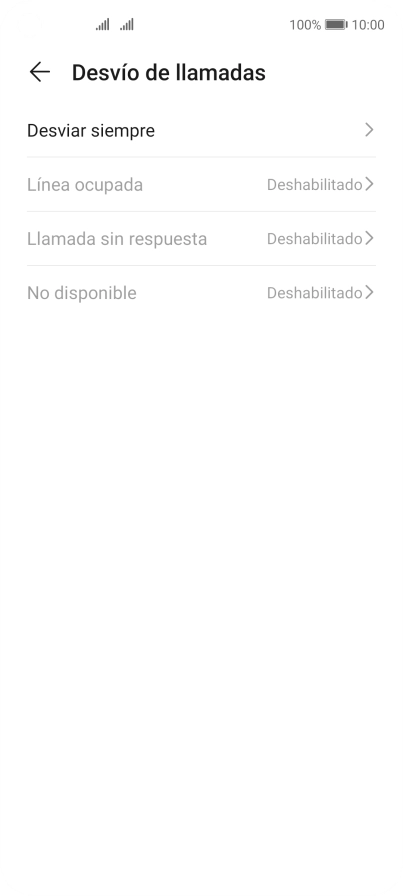 Pulsa el tipo de desvío deseado. Pulsa el tipo de desvío deseado.