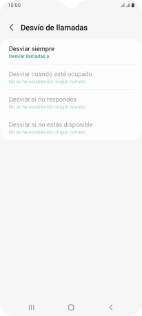 Pulsa el tipo de desvío deseado.