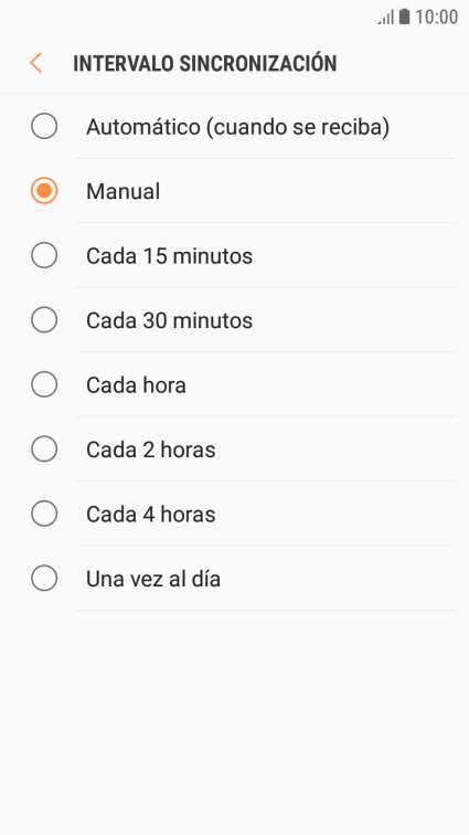 Pulsa el ajuste deseado. Pulsa el ajuste deseado.