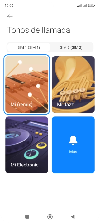 Pulsa la tarjeta SIM deseada. Pulsa la tarjeta SIM deseada.