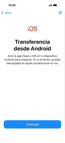 Para transferir contenido a tu teléfono, tienes que haber instalado la app Para transferir contenido a tu teléfono, tienes que haber instalado la app