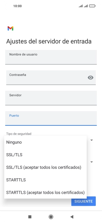Pulsa Ninguno.