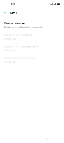 Pulsa el tipo de desvío deseado. Pulsa el tipo de desvío deseado.
