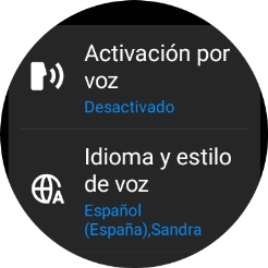 Pulsa Idioma y estilo de voz.
