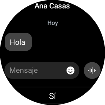 Pulsa el icono de grabar un mensaje y sigue las indicaciones de la pantalla para grabar y enviar la respuesta deseada. Pulsa el icono de grabar un mensaje y sigue las indicaciones de la pantalla para grabar y enviar la respuesta deseada.