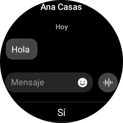 Pulsa el icono de grabar un mensaje y sigue las indicaciones de la pantalla para grabar y enviar la respuesta deseada. Pulsa el icono de grabar un mensaje y sigue las indicaciones de la pantalla para grabar y enviar la respuesta deseada.