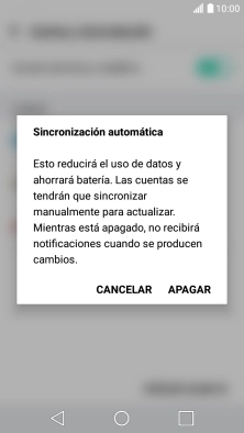 Si desactivas la función, pulsa APAGAR. Si desactivas la función, pulsa APAGAR.