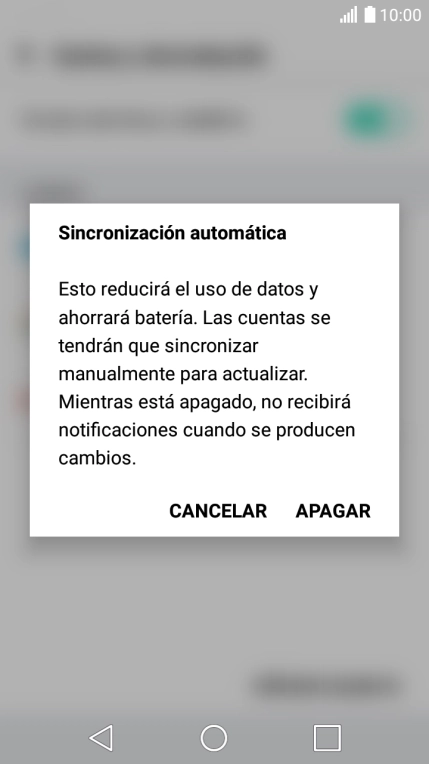 Si desactivas la función, pulsa APAGAR. Si desactivas la función, pulsa APAGAR.