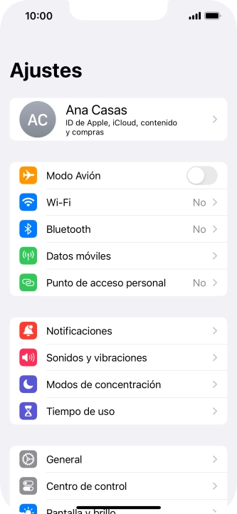 Pulsa Datos móviles. Pulsa Datos móviles.