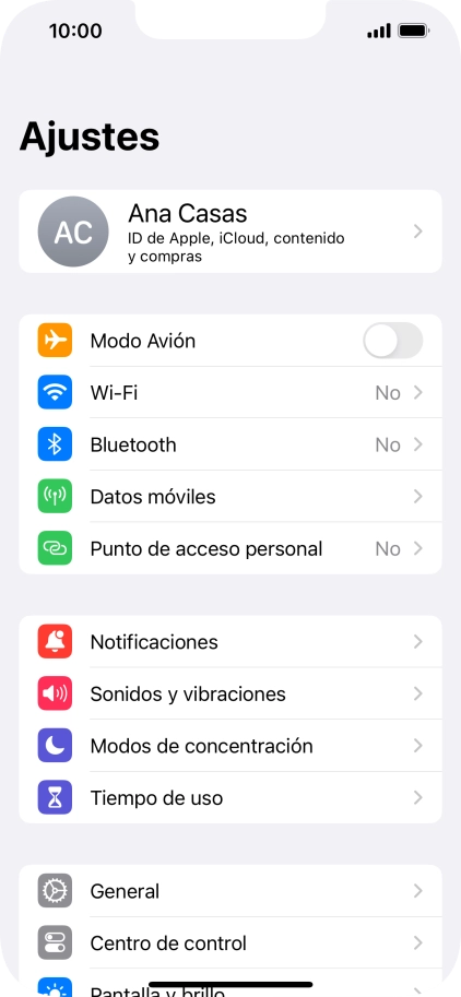 Pulsa Datos móviles. Pulsa Datos móviles.