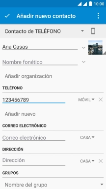 Pulsa la lista desplegable bajo el número de teléfono. Pulsa la lista desplegable bajo el número de teléfono.