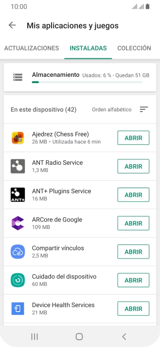 Pulsa la app deseada. Pulsa la app deseada.