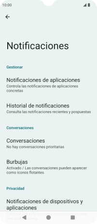 Pulsa Notificaciones de aplicaciones.