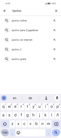 Introduce el nombre del tema o de la app y pulsa el icono de búsqueda. Introduce el nombre del tema o de la app y pulsa el icono de búsqueda.