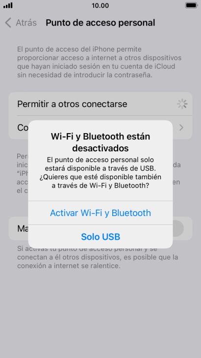Si el wifi está desactivado, pulsa Activar Wi-Fi y Bluetooth. Si el wifi está desactivado, pulsa Activar Wi-Fi y Bluetooth.