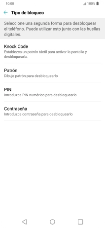 Pulsa el código de seguridad deseado y sigue las indicaciones de la pantalla para crear un código de seguridad del teléfono adicional. Pulsa el código de seguridad deseado y sigue las indicaciones de la pantalla para crear un código de seguridad del teléfono adicional.