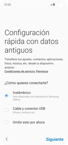 Pulsa el modo de transferencia deseado y sigue las instrucciones de la pantalla para transferir el contenido. Pulsa el modo de transferencia deseado y sigue las instrucciones de la pantalla para transferir el contenido.