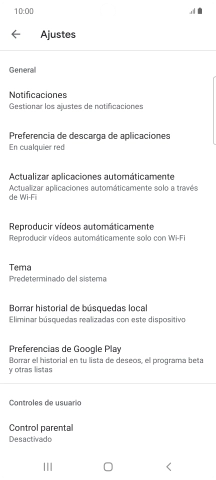 Pulsa Actualizar aplicaciones automáticamente.