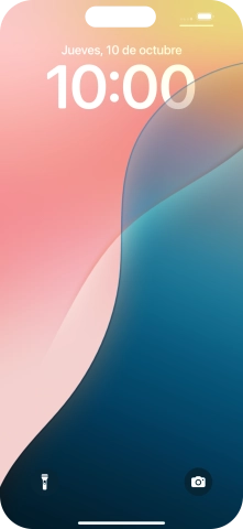 Desliza el dedo hacia arriba desde la parte inferior de la pantalla. Desliza el dedo hacia arriba desde la parte inferior de la pantalla.