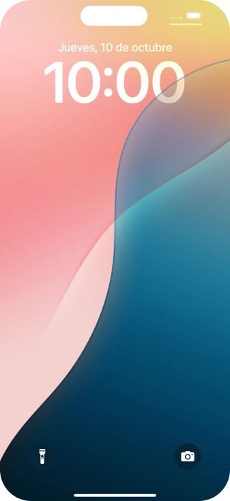 Desliza el dedo hacia arriba desde la parte inferior de la pantalla. Desliza el dedo hacia arriba desde la parte inferior de la pantalla.