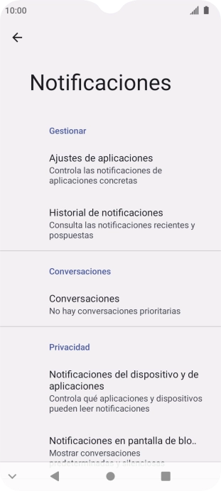 Pulsa Ajustes de aplicaciones. Pulsa Ajustes de aplicaciones.
