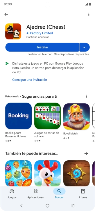 Pulsa Instalar y sigue las indicaciones de la pantalla para instalar la app. Pulsa Instalar y sigue las indicaciones de la pantalla para instalar la app.