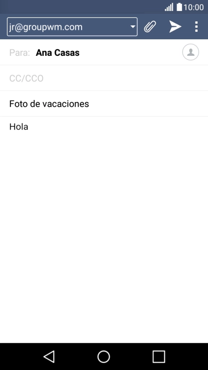 Pulsa el icono de anexos. Pulsa el icono de anexos.