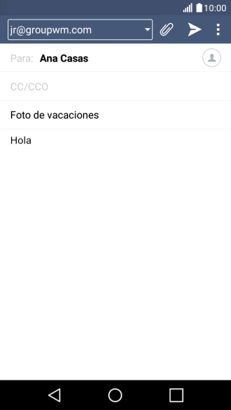 Pulsa el icono de anexos. Pulsa el icono de anexos.
