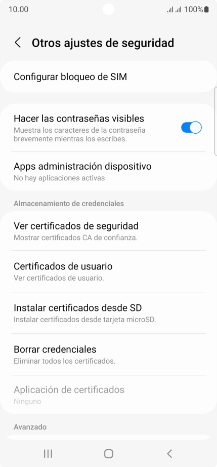 Pulsa Configurar bloqueo de SIM. Pulsa Configurar bloqueo de SIM.