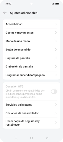 Pulsa Hacer copia de seguridad y restablecer. Pulsa Hacer copia de seguridad y restablecer.