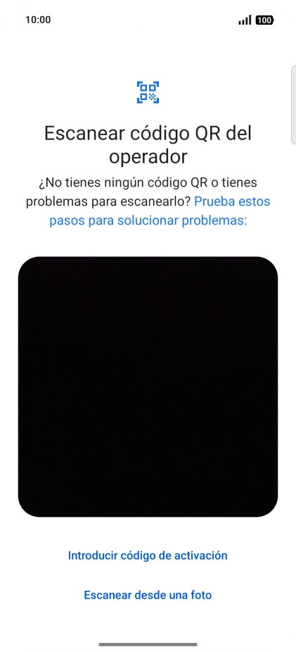 Coloca el código QR dentro del marco de la cámara del teléfono para escanearlo. Coloca el código QR dentro del marco de la cámara del teléfono para escanearlo.