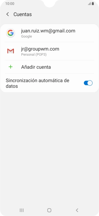 Pulsa la cuenta deseada. Pulsa la cuenta deseada.