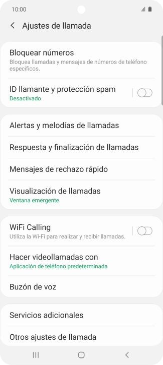 Pulsa Servicios adicionales. Pulsa Servicios adicionales.
