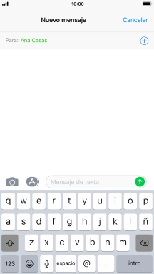 Pulsa en el campo de escritura y escribe el texto del mensaje corto. Pulsa en el campo de escritura y escribe el texto del mensaje corto.