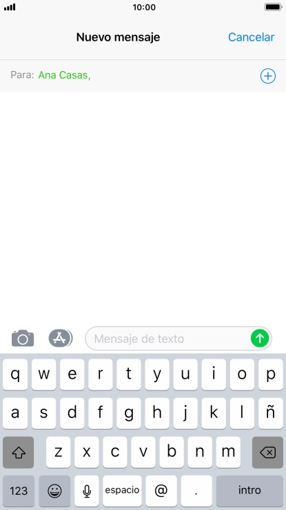 Pulsa en el campo de escritura y escribe el texto del mensaje corto. Pulsa en el campo de escritura y escribe el texto del mensaje corto.