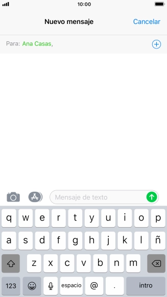 Pulsa en el campo de escritura y escribe el texto del mensaje corto. Pulsa en el campo de escritura y escribe el texto del mensaje corto.