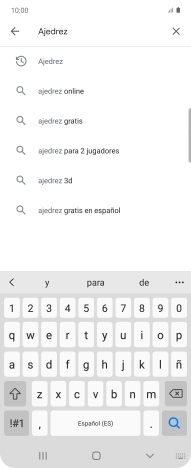 Introduce el nombre del tema o de la app y pulsa el icono de búsqueda. Introduce el nombre del tema o de la app y pulsa el icono de búsqueda.