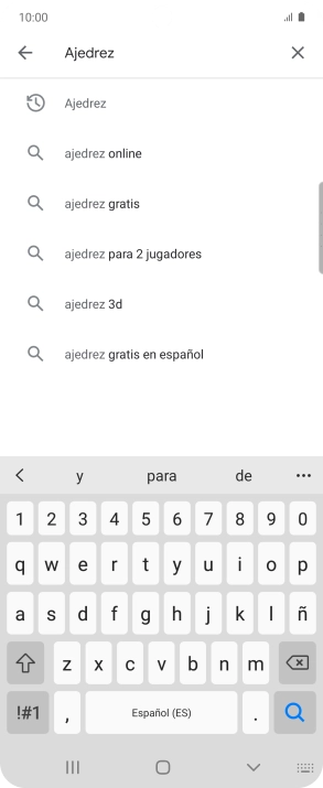 Introduce el nombre del tema o de la app y pulsa el icono de búsqueda. Introduce el nombre del tema o de la app y pulsa el icono de búsqueda.