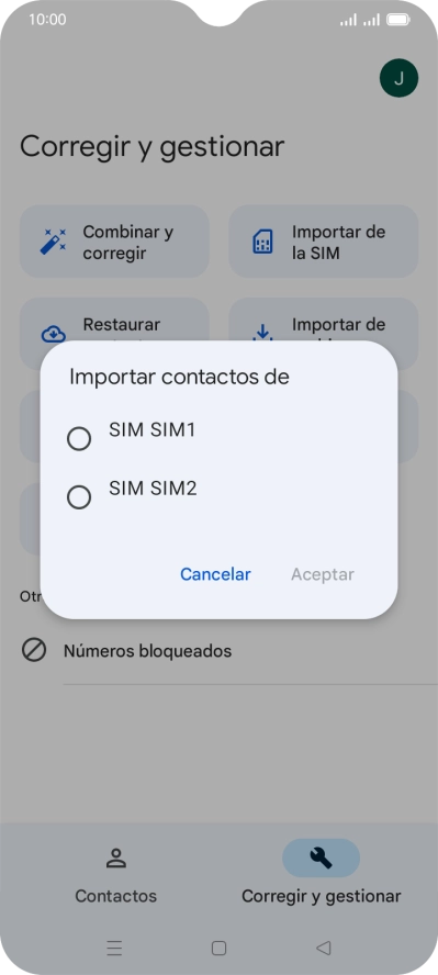 Pulsa la tarjeta SIM deseada. Pulsa la tarjeta SIM deseada.