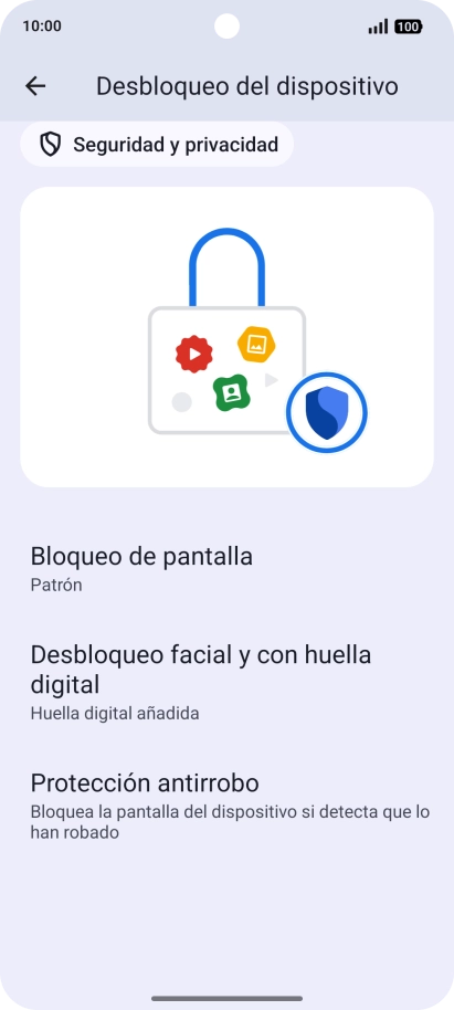 Pulsa Bloqueo de pantalla e introduce el código de seguridad extra que has creado anteriormente. Pulsa Bloqueo de pantalla e introduce el código de seguridad extra que has creado anteriormente.