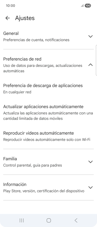 Pulsa Actualizar aplicaciones automáticamente. Pulsa Actualizar aplicaciones automáticamente.