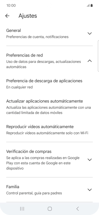 Pulsa Actualizar aplicaciones automáticamente. Pulsa Actualizar aplicaciones automáticamente.